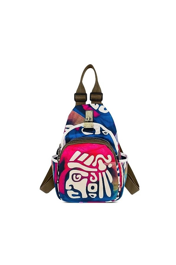 DEEVORCA Femmes Mode Sac à Dos Rétro Décontracté Décole Anti-vol Sacs À Bandoulière Voyage Travail Achats Fête École Nylon M