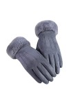 Skang Gants Chaud Femme Gants Hiver Chaud à Ecrans Tactiles Gants de Plein Air Sport Gants Chauds en Suède et Velours