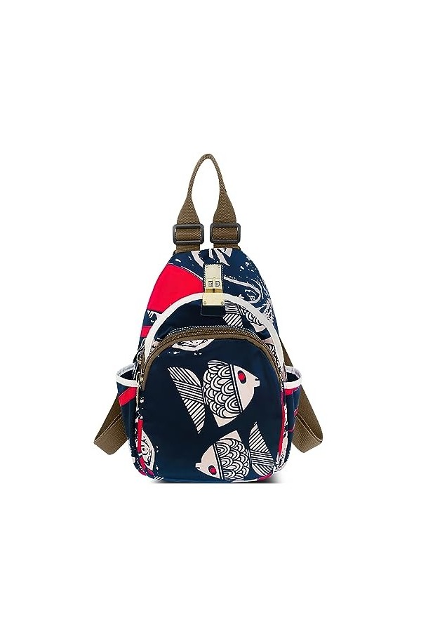 DEEVORCA Femmes Mode Sac à Dos Rétro Décontracté Décole Anti-vol Sacs À Bandoulière Voyage Travail Achats Fête École Nylon M