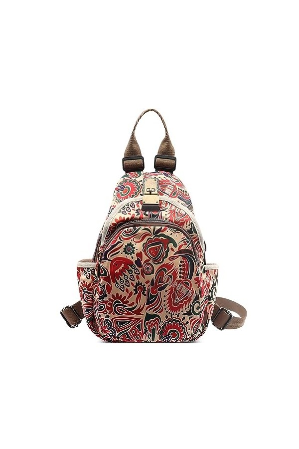 DEEVORCA Femmes Mode Sac à Dos Rétro Décontracté Décole Anti-vol Sacs À Bandoulière Voyage Travail Achats Fête École Nylon M