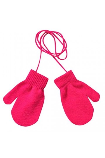 ZHIYU Gants fixes dhiver tricotés mignons chauds avec des gants à lacets, chaussures clown femme, Rose, taille unique