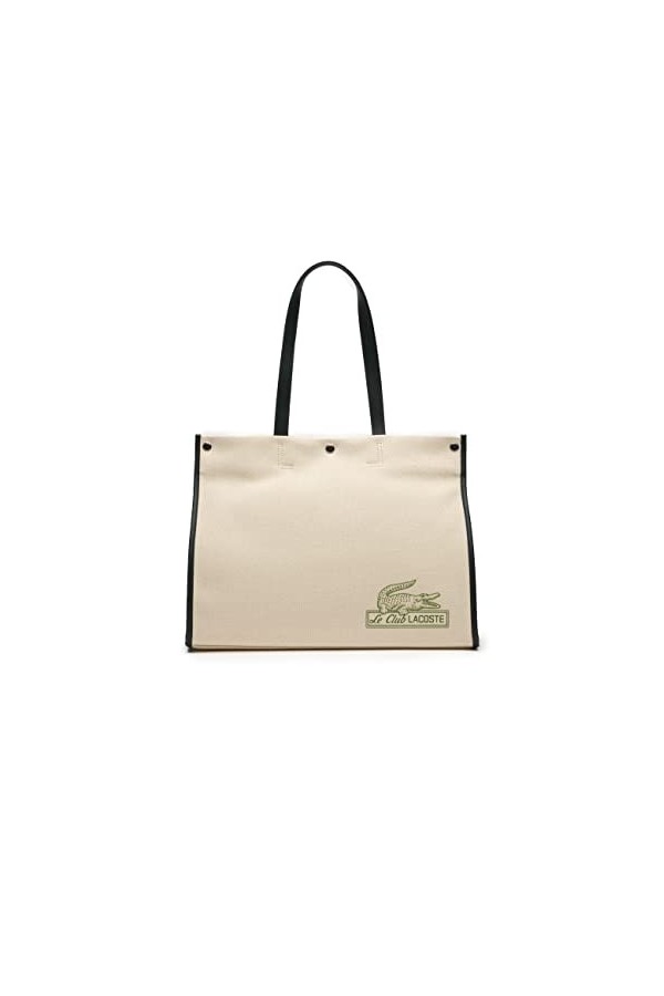 Lacoste-WOMEN SHOPPING BAG-NF4188TD, NATURAL SINOPLE ESTRAGON, Taille unique