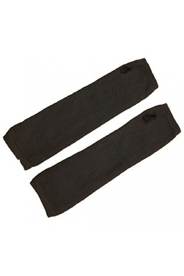 Bodhi2000® Mitaines longues en tricot pour poignet et main - Noir - Taille unique