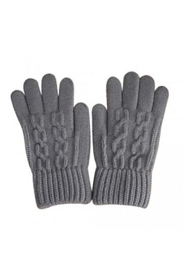 Mitaines dhiver pour homme - Couleur unie - En tricot - Avec imprimé - Pour femme, gris, taille unique