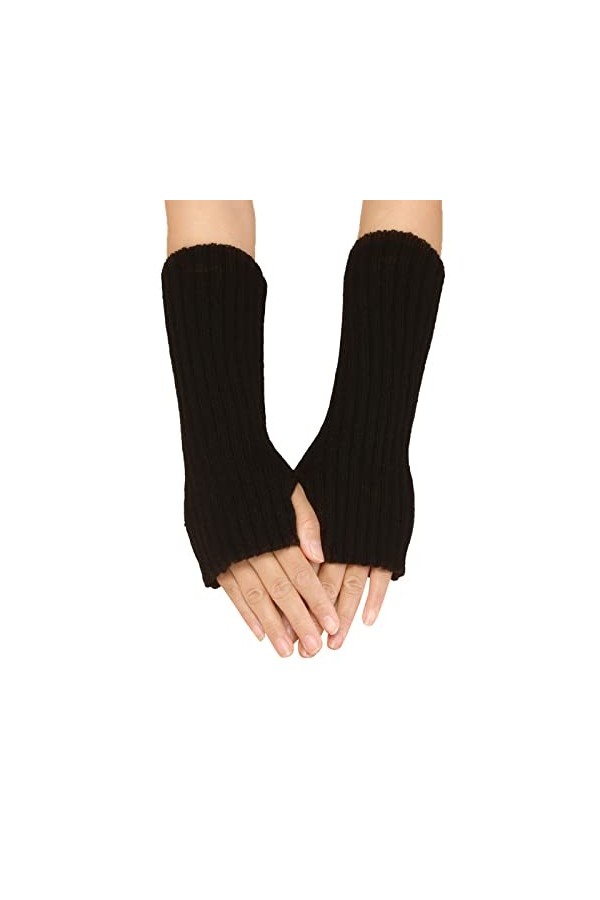 Gants à Bras Longs Femme Gants De Travail Gants sans Doigts Chauffe-Bras Sortez Et Restez Au Chaud Protection Solaire à Bras 