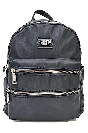 COVERI COLLECTION Sac à dos pour femme, poignée en nylon lavable, bretelles réglables personnalisées, multipoches, confortabl