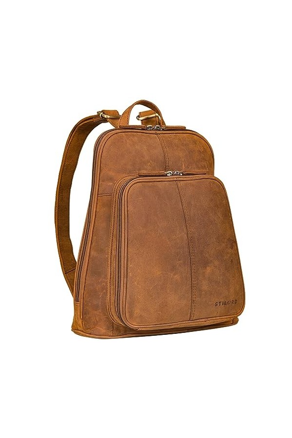 STILORD Daisy Élégant Sac à Dos Cuir Femme Petit Sac a Dos Feminin Vintage Backpack Bureau City Shopping Sacs à Main Portés