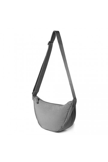 DWDC Sac à bandoulière, sac à bandoulière pour femme, petit croissant en nylon doux et décontracté, sac de poitrine, sac à do
