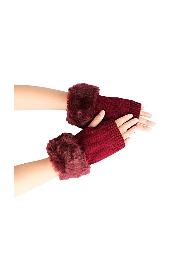 Mitaines avec cordon, gants coupe-vent, gants à 3 doigts, gants pour homme, gants brillants, gants en fourrure, gants longs p