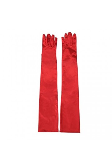 STKOOBQ Gants de danse longs en satin pour femme - Longueur du coude - Style années 1920