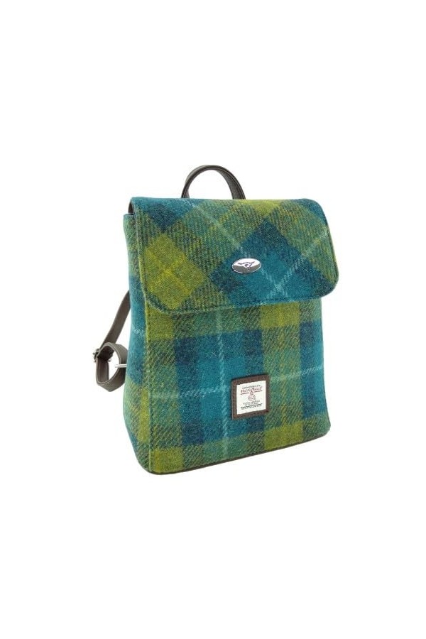 Glen Appin Harris Tweed Tummel LB1213 Sac à dos couleur 114 bleu/vert , Couleur 114 bleu/vert, S