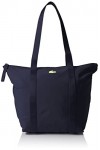 Lacoste Sac Cabas Izzie Femme, Noir Vert Fluo, Taille unique
