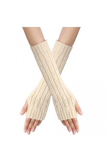 Femmes Tricoté Manchettes Longues Manches Gants Moufles Manchettes à la Mode Unisexe Chaud Doux Pour Noël Cadeau danniversai