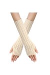 Femmes Tricoté Manchettes Longues Manches Gants Moufles Manchettes à la Mode Unisexe Chaud Doux Pour Noël Cadeau danniversai