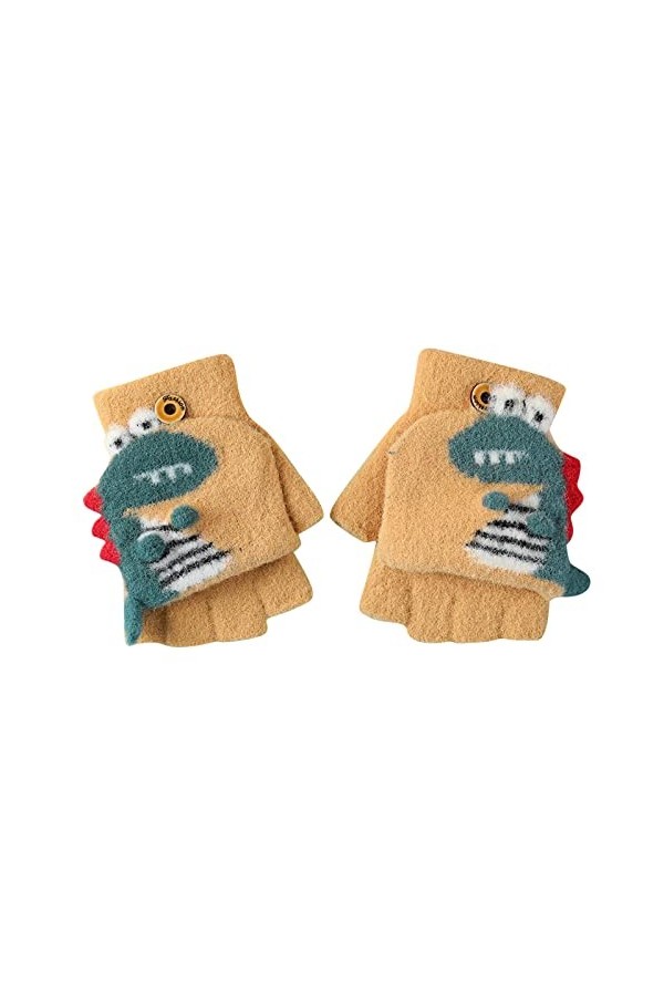 Générique Gants Tactiles Femme Homme Hiver Chaud Gants Convertibles pour Enfants avec Dessus Chaud sans Doigts Plume Gants Lo