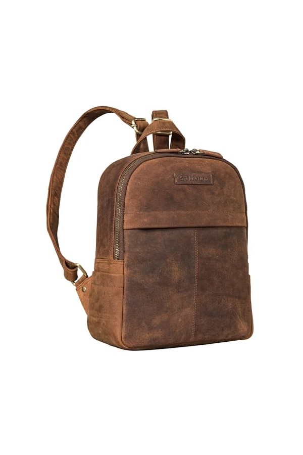 STILORD Klara Sac a Dos femme cuir raffiné Petit sac à dos élégant en cuir Sac à main Vintage Daypack Sac à main Sac de vil
