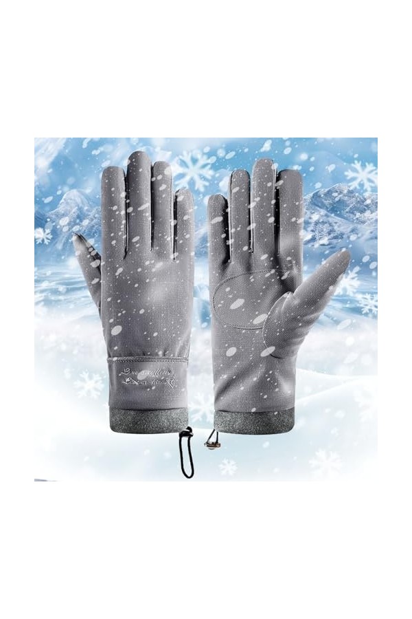 Mitaines en cachemire pour femme - Gants chauds tricotés - Sans doigts - Automne - Hiver - Pour femme - En tricot - Avec trou