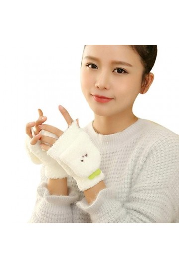 Coloré Hiver Protège Mains Chauds Gants TM Adorable Gants -3 Blanc 