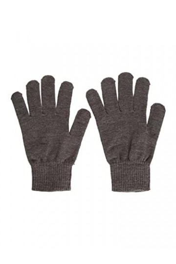 Alpensee Gants tricotés classiques, gris, taille unique