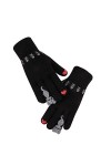 liaddkv Gants longs pour femme avec doigts tricotés pour garder au chaud, Noir , taille unique