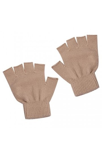 Mitaines dhiver chaudes en tricot pour femme et homme, kaki, taille unique