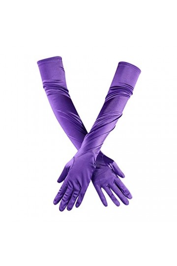 STKOOBQ Gants de danse longs en satin pour femme - Longueur du coude - Style années 1920