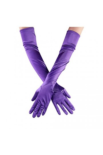 STKOOBQ Gants de danse longs en satin pour femme - Longueur du coude - Style années 1920