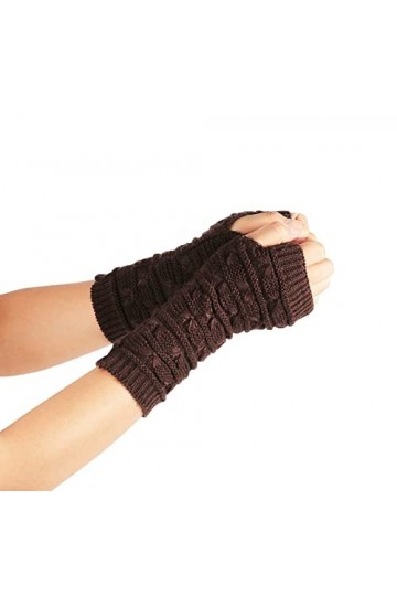 Gants à Bras Longs Femme Gants De Travail Gants sans Doigts Chauffe-Bras Sortez Et Restez Au Chaud Protection Solaire à Bras 