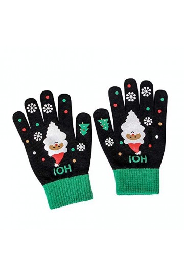 Gants moufles dhiver chauds pour homme et fille - Pour garder les doigts doux - En tricot - Pour femme - Pour temps froid