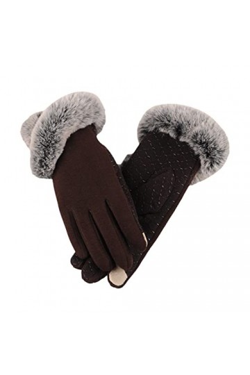 Gants Femme Gants dhiver Moufles Douces Chaudes Protection contre le Froid Texte de Colliers de Câble Chaud Hiver Froid Gant