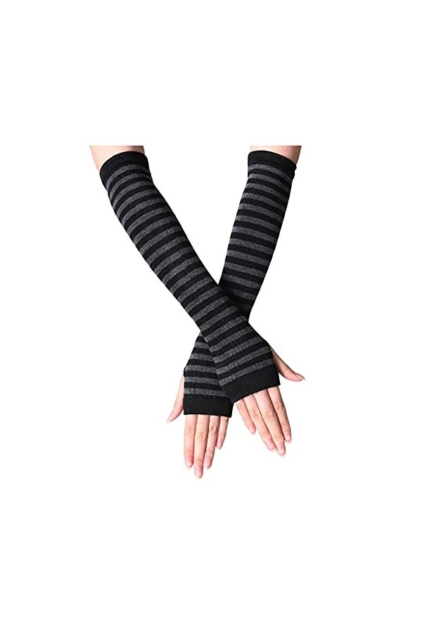 hahuha Mitaines mitaines punk gothique chaud bras longs gants gants mitaines mitaines, Rose., taille unique