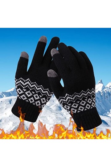 Gants dhiver créatifs pour femmes, gants dhiver mobiles et chauds à la mode et avec écran pour femme, motif flocon de neige
