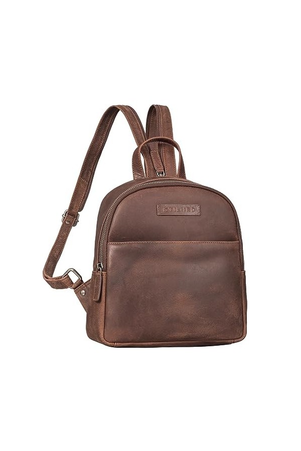 STILORD Elonora Sac à dos en cuir vintage 2 en 1 Femmes petit sac à dos en cuir Daypack Sac à dos pour femmes Sac à main à 