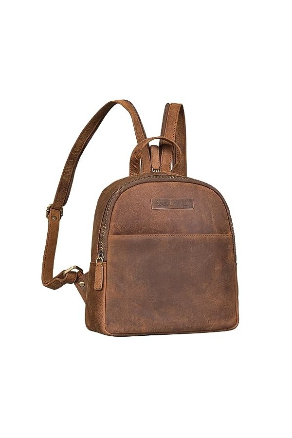STILORD Elonora Sac à dos en cuir vintage 2 en 1 Femmes petit sac à dos en cuir Daypack Sac à dos pour femmes Sac à main à 