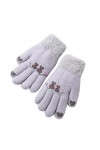 OBiQuzz Gants de dessin animé dhiver doigts entièrement tricotés pour garçon Moufles en polaire chauds pour bébé Gants de sk