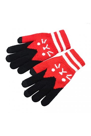 Moufles pour femme par temps froid - Gants chauffants pour adultes - En velours épais - Motif dessin animé mignon - En acryli