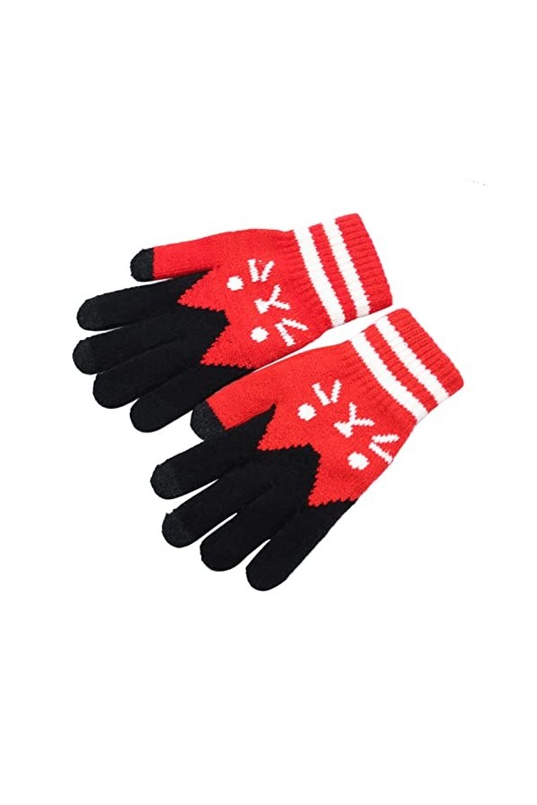 Moufles pour femme par temps froid - Gants chauffants pour adultes - En velours épais - Motif dessin animé mignon - En acryli