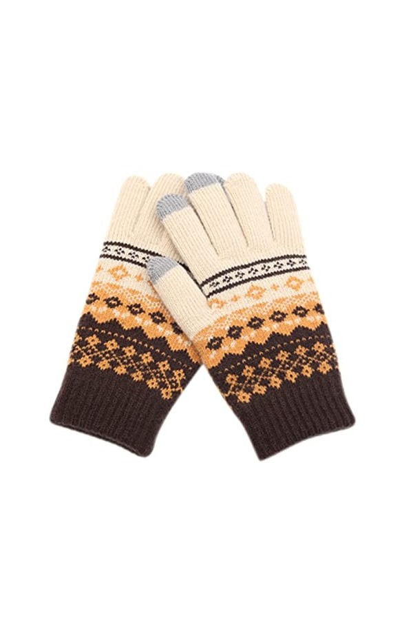 Gants dhiver Thermiques pour Femmes Moufles dhiver en Laine pour Femmes Gants dhiver élégants Doublure en Polaire Thermiqu