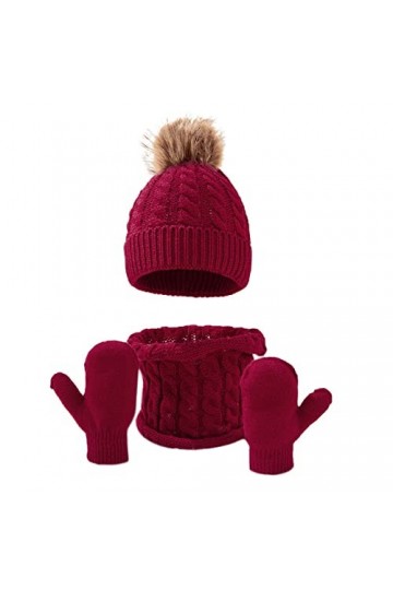 BIISDOST Ensemble de gants dhiver en tricot polaire doublée - Moufles pour tout-petits garçons et filles - Cape dhiver pour