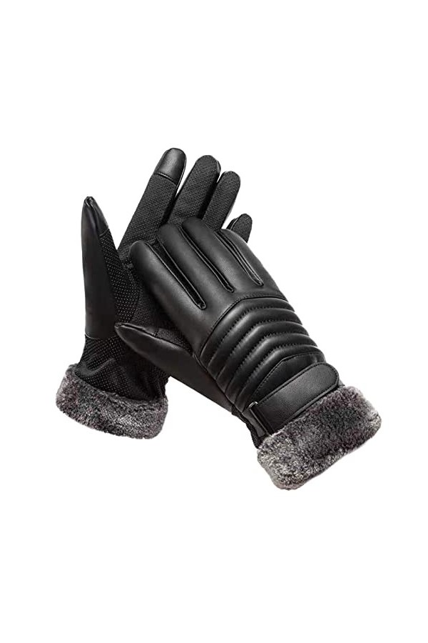 LZPCarra Gants déquitation dhiver pour homme Gants déquitation chauds dextérieur coupe-vent et résistants au froid Gants 