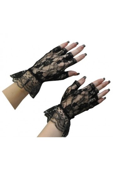 GLOVES BLACK FINGERLESS 1 SZ by Top