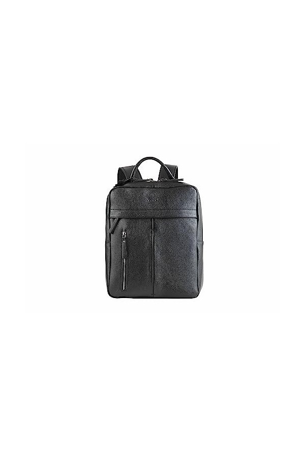 Think! Cuir véritable, Sac à Dos Femme, 0000, Noir, Taille Unique