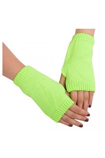 Mitaines tricotées chaudes pour femme, gants dhiver doux pour garder au chaud avec poche, vert menthe, taille unique