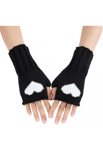 YANFJHV Les femmes aiment les tricots courts, mignons, à la mode, automne et hiver, gants chauds sans doigts chapeau de sorci