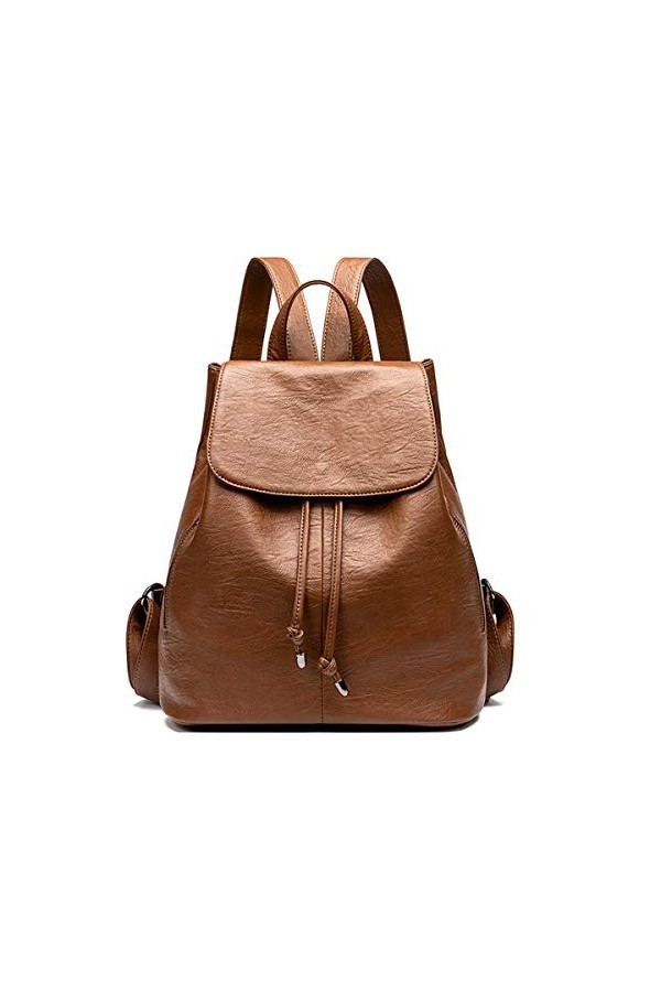 Monitika Femme Sacs portés dos Mode Cuir Imperméable Voyage Lécole Loisir Sac a dos Noir