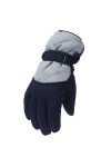 1 paire de gants de ski imperméables pour bébé garçon et fille - Gants de neige - Gants en cuir pour femme - Sans doigts - Ro