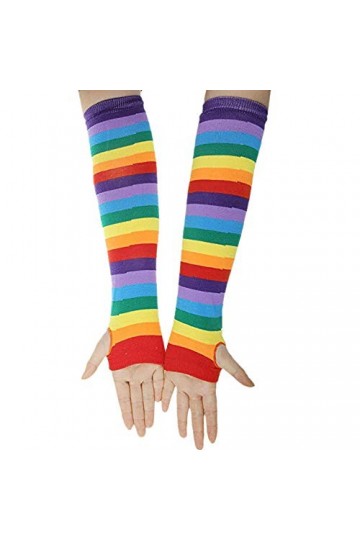 Gants Enfant Pat Patrouille Stripe ARM Gothic Gothic sans Fingerless long Rock Warmer gants color Gloves Multicolor, One Siz
