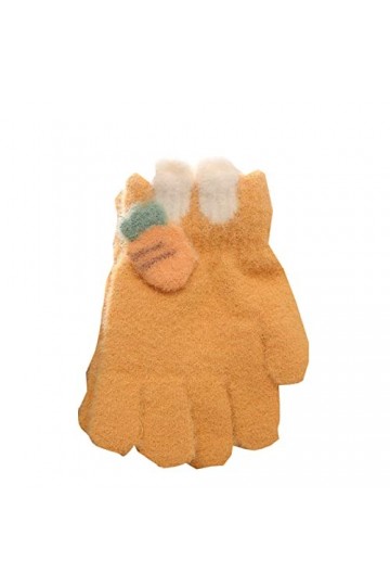 Bébé Gants à cinq doigts Bébé Automne Hiver Chaud Points Mignon Mince Hiver Polaire Carotte Ski Gant Enfants