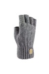 Beokeuioe Mitaines tricotées froides chaudes mitaines gants sans doigts hiver chaud sport écran tactile gants tricotés étudia