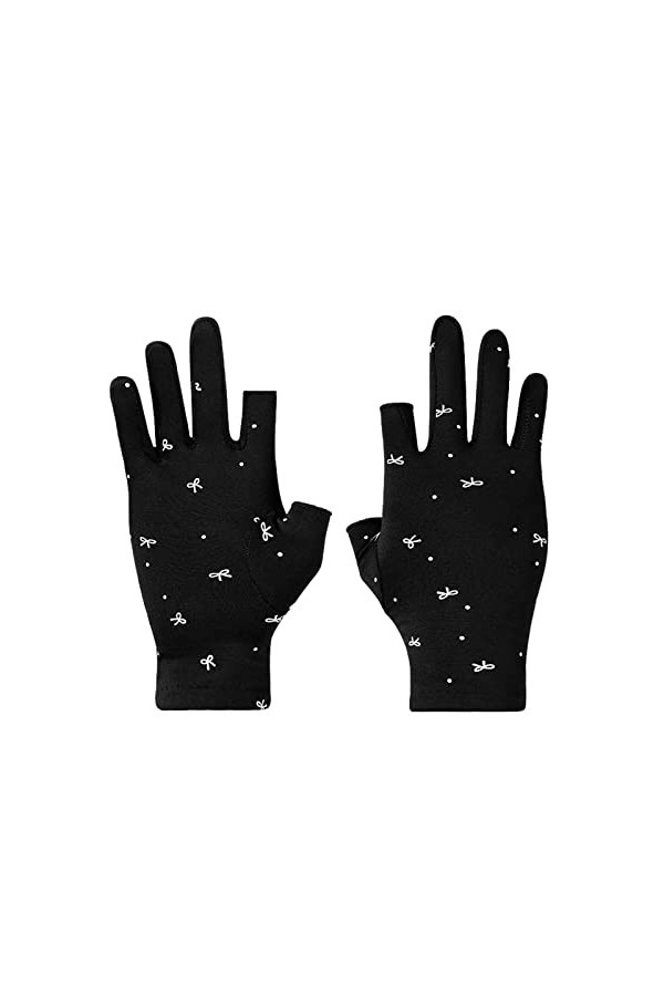 Gants moufles de ski pour femme - Garde au chaud - Imprimé nœud papillon - Coupe-vent - Imperméable - Pour le golf - Pour le